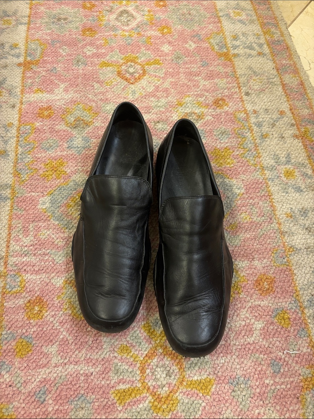 Cole Haan Black Leather Slip-On Loafers